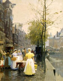 An October Morning in Amsterdam c1895. Artist: Hans Hermann