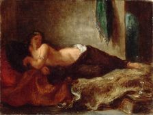 An odalisque, ca. 1849. Creator: Delacroix, Eugène (1798-1863)