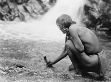 An offering at the waterfall-Nambe, 1927 Creator: Edward Sheriff Curtis
