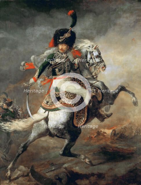 An Officer of the Imperial Horse Guards Charging. Artist: Géricault, Théodore (1791-1824)