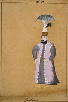 An Officer of the Janissaries (Costume Plate), early 18th century. Creator: Unknown