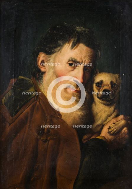 An Old Man with a Dog, 1740s. Creator: Giacomo Ceruti.