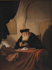 An Old Man Counting his Money;An Old Miser Counting his Money, 1635. Creators: Salomon Koninck, Adriaen Verdoel