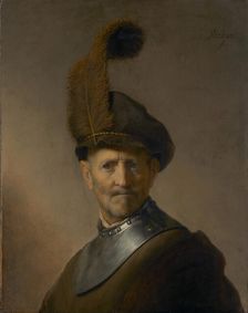 An Old Man in Military Costume, about 1630-1631. Creator: Rembrandt Harmensz van Rijn