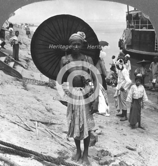 An old man of the Shan people of Upper Burma, 1908. Artist: Stereo Travel Co