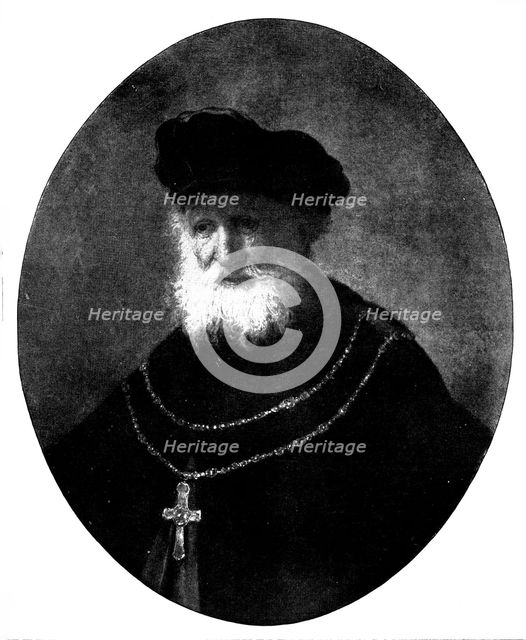 An old man's portrait - by Rembrandt, 1895. Creator: Unknown.