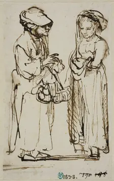 An old and a young woman are conversing. Creator: Ferdinand Bol