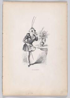 An Old Butterfly from Scenes from the Private and Public Life of Animals, ca. 1837-47. Creator: Jean Ignace Isidore Gerard