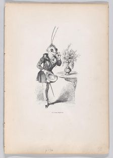 An Old Butterfly from Scenes from the Private and Public Life of Animals, ca. 1837-47. Creator: Jean Ignace Isidore Gerard