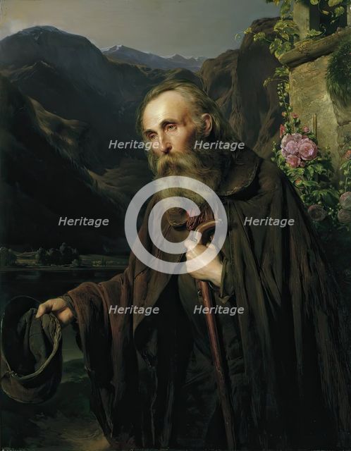 An old beggar, 1856. Creator: Franz Eybl.