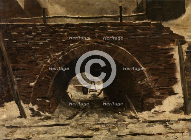 An Old Bridge, c1860-1900. Creator: Constantin Emile Meunier.