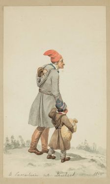 An Old Canadian and Child, 1815. Creator: Unknown