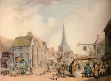 An old English Village Scene c18th century. (1941). Artist: Thomas Rowlandson