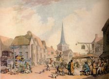 An old English Village Scene c18th century. (1941). Artist: Thomas Rowlandson