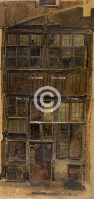 An Old Façade on the Melkmarkt, c1860s. Creator: Jan August Hendrik Leys.