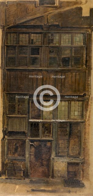 An Old Façade on the Melkmarkt, c1860s. Creator: Jan August Hendrik Leys.