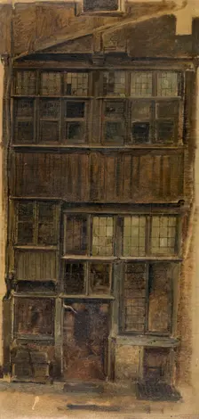 An Old Façade on the Melkmarkt, c1860s. Creator: Jan August Hendrik Leys