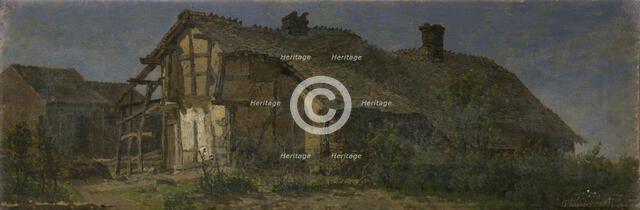 An Old Farm in Xhierformont, 1864. Creator: Jean Pierre François Lamoriniere.