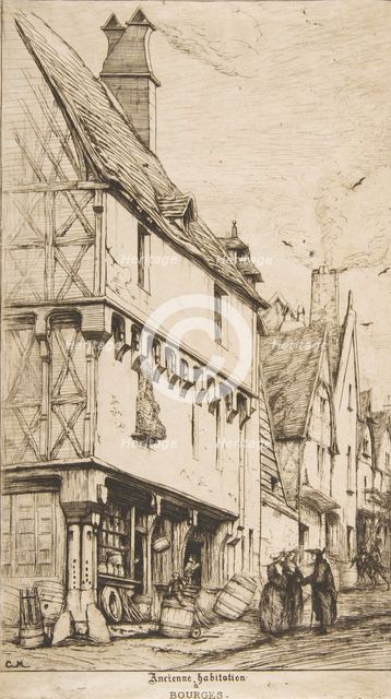 An Old House, or The Musician's House, Bourges, 1860. Creator: Charles Meryon.