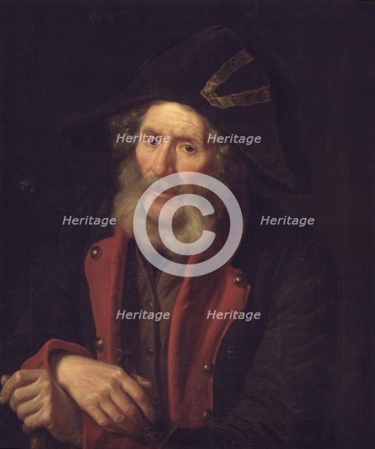 An old invalid; Portrait of a soldier, 1837-1838. Creator: Emil Baerentzen.