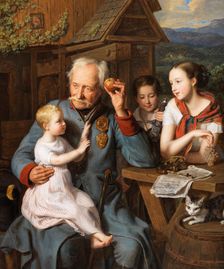 An old invalid with children, 1827