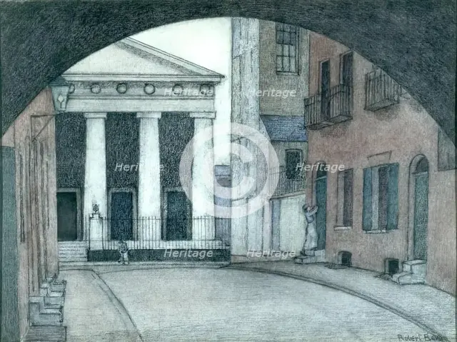 An Old London Church, 1900-1924. Creator: Robert Polhill Bevan.