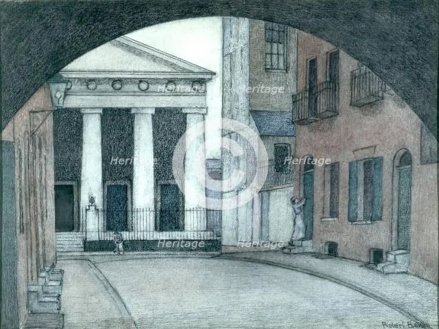 An Old London Church, 1900-1924. Creator: Robert Polhill Bevan.