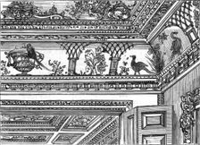 An old London Mansion - Cowfields 30 Old Burlington Street, ceilings to Drawing Room 1886. Creator: Unknown