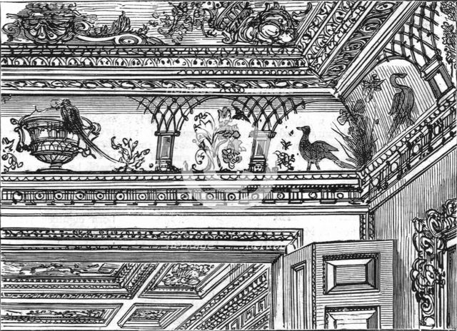 'An old London Mansion - 'Cowfields', 30 Old Burlington Street, ceilings to Drawing Room', 1886. Creator: Unknown.