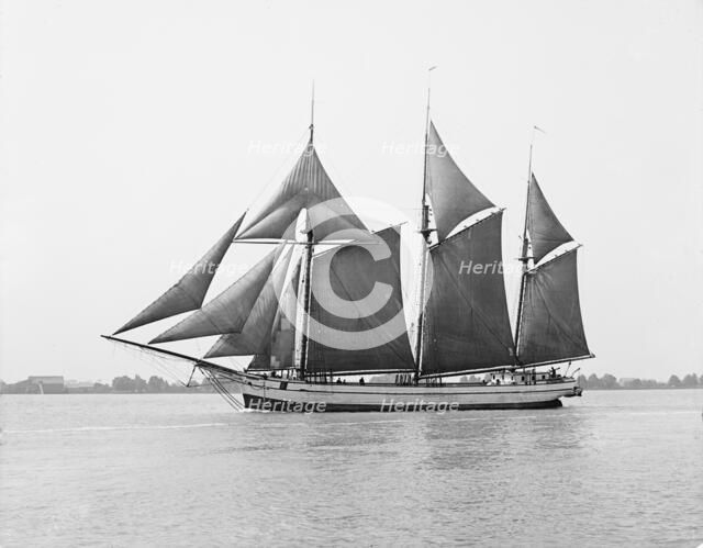 An Old time schooner, c1908. Creator: Unknown.