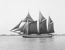 An Old time schooner, c1908. Creator: Unknown