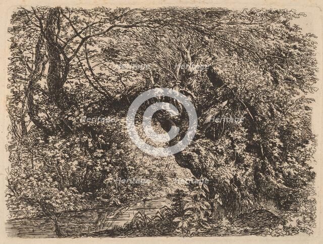 An Old Willow by a Stream, 1793. Creator: Johann Georg von Dillis.