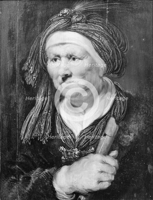 An old woman. Allegory of hearing, 1624-1670. Creator: Karel van Mander III.