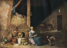 An Old Woman Peeling Pears c1640