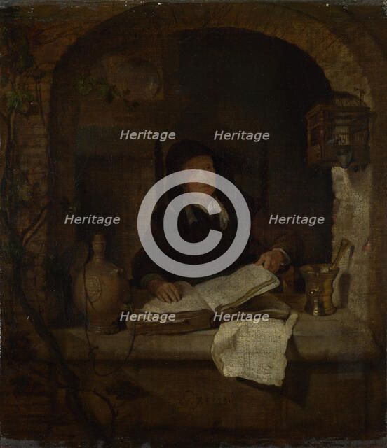 An Old Woman with a Book, c. 1660. Artist: Metsu, Gabriel (1629-1667)