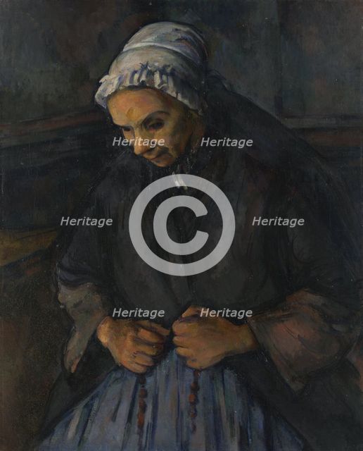 An Old Woman with a Rosary, c. 1895. Artist: Cézanne, Paul (1839-1906)