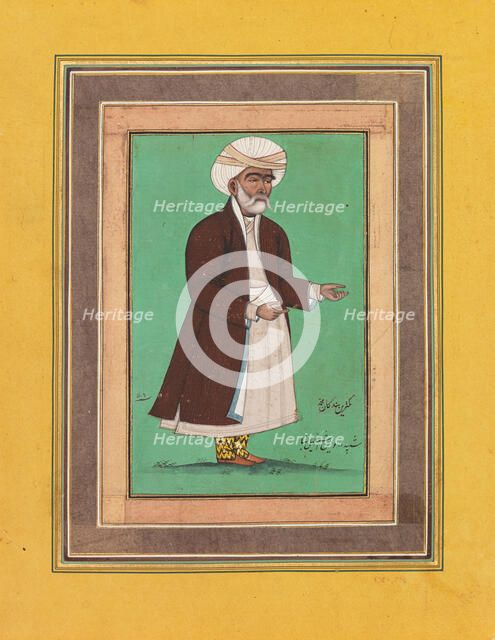 An older man wearing a turban, 1750-1899. Creator: Ismaiil Barma.