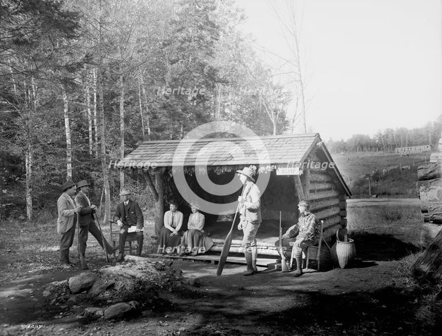 An Open camp in the Adirondacks, New York, between 1900 and 1910. Creator: Unknown.