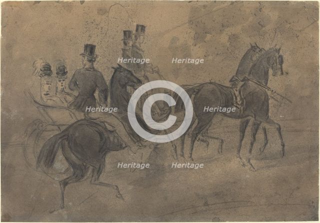 An Open Carriage. Creator: Constantin Guys.