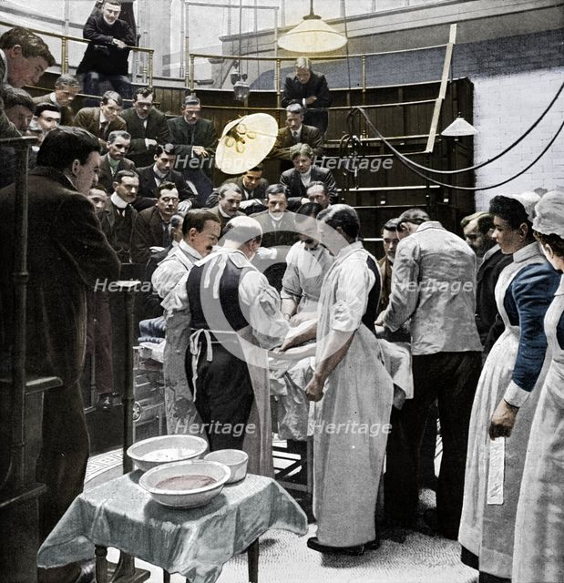An operation at Charing Cross Hospital, London, 1901 (1903). Artist: Time Life Pictures.