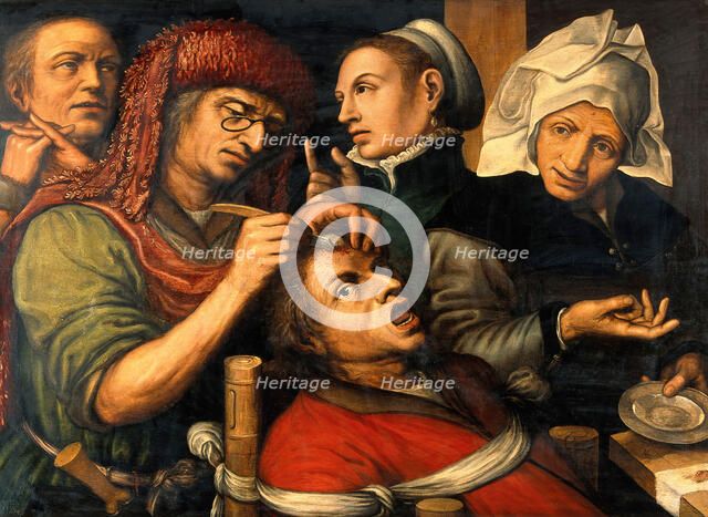 An operation for stone in the head. Creator: Follower of Jan Sanders van Hemessen.