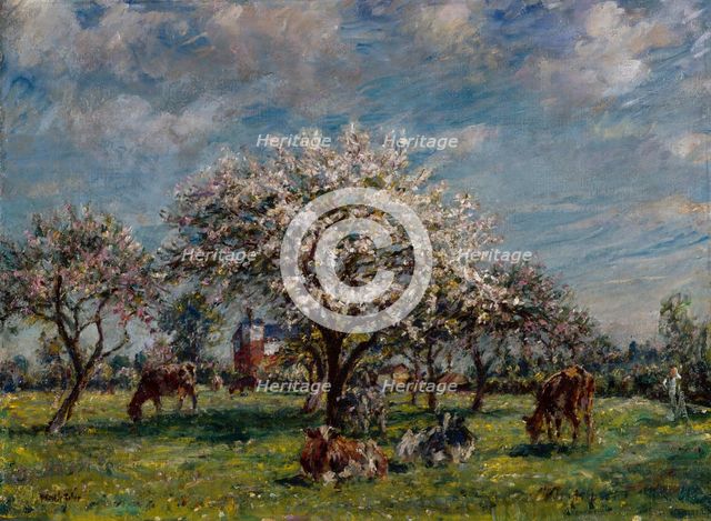An Orchard in the Spring, c1920. Creator: Mark Fisher.