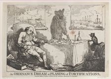 An Ordinance Dream or Planning of Fortifications, March 7, 1786., March 7, 1786. Creator: Thomas Rowlandson