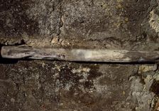 An original Roman lead pipe, Pompeii, Italy, 1st century AD. Creator: LTL