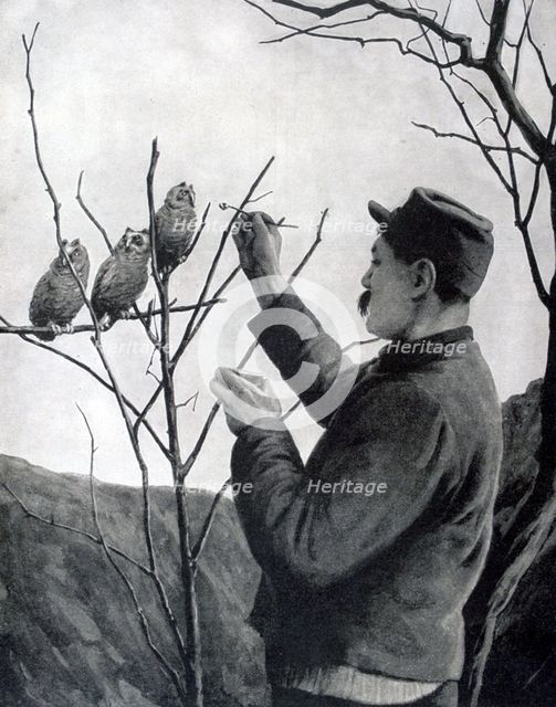 An original trench decoration, France, World War I, 1915. Artist: Unknown