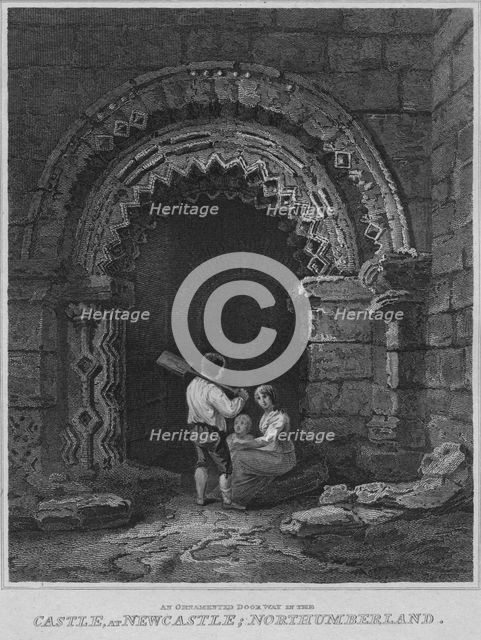 'An Ornamented Door Way in the Castle, at Newcastle; Northumberland', 1814. Artist: John Greig.