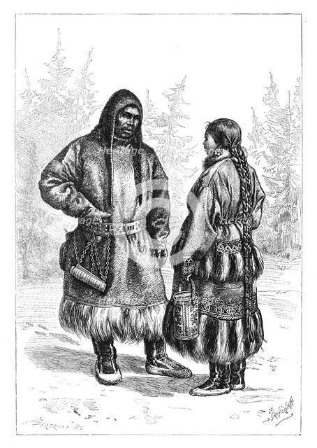 An Ostyak couple, Asia, 1895. Artist: Unknown