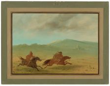 An Osage Indian Pursuing a Camanchee, 1861/1869. Creator: George Catlin