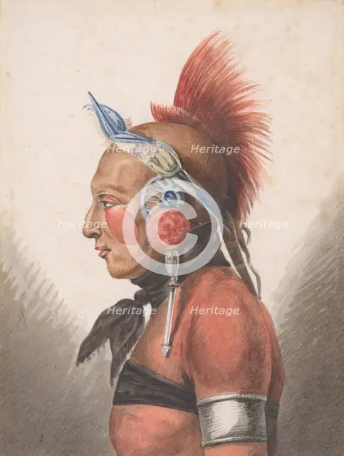 An Osage Warrior, 1811-ca. 1813. Creator: Pavel Petrovic Svin'in.