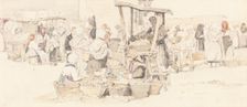 An Outdoor Market. Creator: Samuel Prout